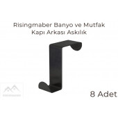 RİSİNGMABER Askılık Banyo Havlu Askılığı Mutfak Askılığı Kapı Askılığı Elbise Askılığı 8'li Paket - 1