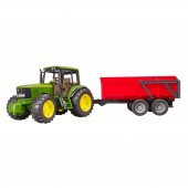 Bruder John Deere Traktör ve Kırmızı Römork - 2
