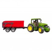 Bruder John Deere Traktör ve Kırmızı Römork - 4