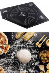 MELYET Hamur Matı Açma Silikon Silpat Hamur Açma Silikon Pasta Fırın Hamur Matı Alt Açma Beyaz Büyük Boy - 4
