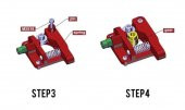 Ender3 Pro Uyumlu MK8 Alüminyum Kırmızı Extruder 1.75mm(Sağ) - 4