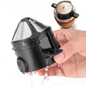 Paslanmaz Çelik Taşınır Katlanır Kağıtsız Dayanıklı Kahve Filtre Demleme Hunisi Dripper - 1