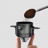 Paslanmaz Çelik Taşınır Katlanır Kağıtsız Dayanıklı Kahve Filtre Demleme Hunisi Dripper - 2