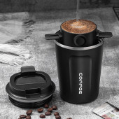 Paslanmaz Çelik Taşınır Katlanır Kağıtsız Dayanıklı Kahve Filtre Demleme Hunisi Dripper - 3