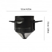 Paslanmaz Çelik Taşınır Katlanır Kağıtsız Dayanıklı Kahve Filtre Demleme Hunisi Dripper - 5