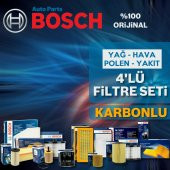 Citroen C2 1.4 Bosch Filtre Bakım Seti 2004-2009 4lü Karbonlu - 1