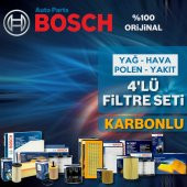 VW Golf 4 1.6 Bosch Filtre Bakım Seti 1998-2006 4lü Karbonlu - 1