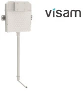 Visam Gömme Rezervuar Hela Taşı İçin + Karina Mat Krom Kumanda Paneli - 2