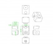 V6 Kare Blok Silikon Çorap(Mavi) thumbnail 3