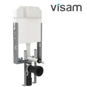 Visam Gömme Rezervuar Asma Klozet İçin + Karina Mat Krom Kumanda Paneli - 2