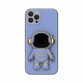 Gpack Apple iPhone 12 Pro Max Kılıf Kamera Korumalı Astronot Desenli Standlı Silikon - 3