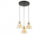 LampaLuce Cono Modern Sarkıt Salon Avizesi 3lü Sarı 40x70cm - 1