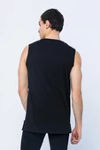 Erkek Regular Fit Bisiklet Yaka Askılı Yandan Fermuarlı Açılabilen %100 Pamuk Kolsuz T-Shirt - 7