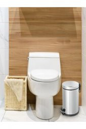 BySevil Paslanmaz Çelik Banyo Çöp Kovası 3 Lt / Tuvalet Çöp Kovası Krom 3 Lt - 3