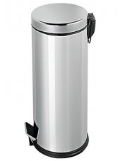 BySevil Paslanmaz Çelik Pedallı Çöp Kovası 16 Lt /Krom Çöp Kutusu 16 Lt  Mutfak Banyo Ofis Bahçe - 2