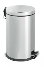 BySevil SistemTemizlik Banyo Mutfak Çöp Kovası /Paslanmaz Çelik Pedallı 12 Litre Çöp Kovası /Ev Ofis Balkon - 1