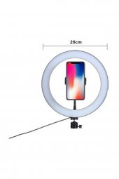 Kuaför Makyaj Youtuber Sutidio Resim Çekimleri Ring Light Sürekli 10 Inç Işık 2mt - 1