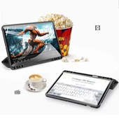 Polham Samsung Galaxy Tab S8 Plus (X800-X806) Standlı Tablet Kılıfı, Kalem Yerli Katlanabilir Kılıf thumbnail 9