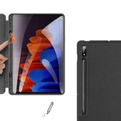 Polham Samsung Galaxy Tab S7FE (T730-T736B) Standlı Tablet Kılıfı, Kalem Yerli Katlanabilir Kılıf - 5