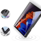 Polham Samsung Galaxy Tab S7FE (T730-T736B) Standlı Tablet Kılıfı, Kalem Yerli Katlanabilir Kılıf - 8