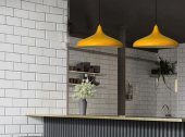 MYLİGHTS  SARI METAL SARKIT  AVİZE  35CM TEK FİYATIDIR - 1