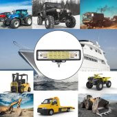 OFF ROAD ÇAKARLI BEYAZ LED LAMBA 15CM ÇOK MODLU - 6