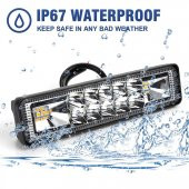 OFF ROAD ÇAKARLI BEYAZ LED LAMBA 15CM ÇOK MODLU - 7