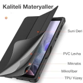 Polham Samsung Galaxy Tab A8 2021 10.5 (X200-X205) Standlı Tablet Kılıfı, Kalem Yerli, Katlanabilir - 3