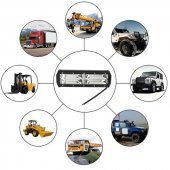 OFF ROAD ÇAKARLI BEYAZ VE TURUNCU LED LAMBA 23CM ÇOK MODLU - 7