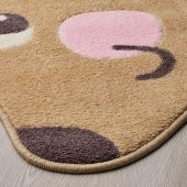 Kirpi Temalı Çocuk Odası Halısı MeridyenDukkan Kahverengi 94x150 cm Kaydırmaz Halı - 3