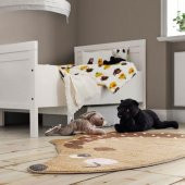 Kirpi Temalı Çocuk Odası Halısı MeridyenDukkan Kahverengi 94x150 cm Kaydırmaz Halı - 6