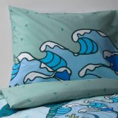 Çift Taraflı Tek Kişilik Çocuk Nevresim Takımı MeridyenDukkan Turkuaz Renk 150x200 Cm Deniz Kaplumbağa Temalı - 6
