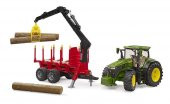 Bruder John Deere 7R 350 Traktör ve Kütük Taşıyan Vinçli Römork - 2
