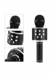 Ktv Ws-858 Karaoke Mikrofon Bluetooth Hoparlör Ses Değiştirme Özellikli Siyah - 2