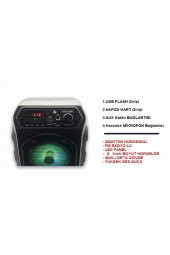 Outdoor Parti Hoparlörü Bluetooth Hoparlör 4 Inç × 2 Kablosuz Speaker Ses Bombası Radyo-usb-tf Giriş - 3