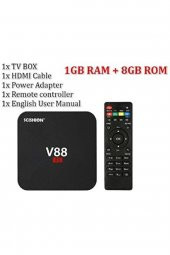 4k Ultra Hd Android Tv Box V88 Ram:1gb Rom:8gb Android 7.1 Rk3229 V88 - 3