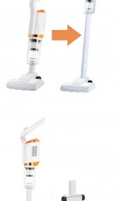 Şarjlı Kablosuz Dikey Süpürge 120w 600ml Ev Araç Otomobil Araba Süpürgesi - 2