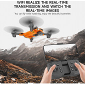 HD ÇİFT KAMERALI WİFİ PROFESYONEL DRONE LED IŞIKLI KATLANABİLİR DRONE ŞARJLI UZAKTAN KUMANDALI - 6