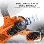 HD ÇİFT KAMERALI WİFİ PROFESYONEL DRONE LED IŞIKLI KATLANABİLİR DRONE ŞARJLI UZAKTAN KUMANDALI - 7