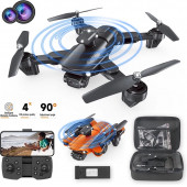 HD ÇİFT KAMERALI WİFİ PROFESYONEL DRONE LED IŞIKLI KATLANABİLİR DRONE ŞARJLI UZAKTAN KUMANDALI - 8