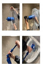 Lavabo Açıcı Pompa Tuvalet Banyo Klozet Yüksek Basınçlı Hava Püskürtücü Temizleyici Piston - 4