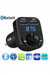 Car X8 Bluetooth Araç Kiti Fm Transmitter Çift Usb Girişli Cn-43 - 1