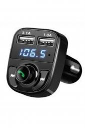 Car X8 Bluetooth Araç Kiti Fm Transmitter Çift Usb Girişli Cn-43 - 2