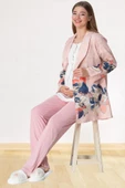 Mecit 5800 Bayan Hamile Lohusa Bloom Pembe Sabahlık Pijama Takımı - 2