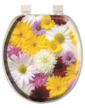 Softy Jumbo Desenli Yumuşak Klozet Kapağı Beyaz - 1
