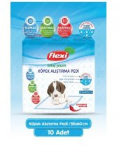 Flexi Eğitim Çiş Pedi 55 X 60 Kedi Ve Köpek İçin Kaydırmaz Bantlı 10lu - 1