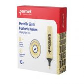 Penmark Fosforlu Kalem Metalik Simli Gold HS-505 13 - 2