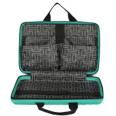 Laptop Çantası Kırılmaz Su Geçirmez Notebook Dizüstü Bilgisayar Taşıma Turkuaz 40x30 Cm 16 İnç - 4