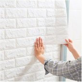 Renkli Duvarlar 70x54 Cm(0.37m2) Kendinden Yapışkanlı Esnek Köpük Taş Desen Duvar Kağıdı Paneli - 6
