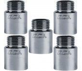 5 Adet ECA 1/2  2,5cm Uzatma Krom (Musluk Uzatma) 102134016 Pirinç E.C.A - 1